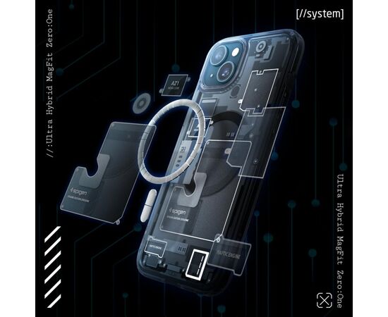 Чехол для мобильного телефона Spigen Apple iPhone 15 Plus Ultra Hybrid MagFit Zero One (ACS06664), изображение 4 Чехол для мобильного телефона Spigen Apple iPhone 15 Plus Ultra Hybrid MagFit Zero One (ACS06664), изображение 4