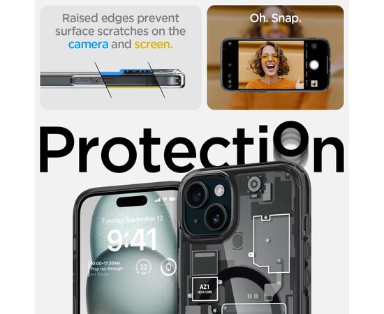 Чехол для мобильного телефона Spigen Apple iPhone 15 Plus Ultra Hybrid MagFit Zero One (ACS06664), изображение 6 Чехол для мобильного телефона Spigen Apple iPhone 15 Plus Ultra Hybrid MagFit Zero One (ACS06664), изображение 6