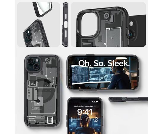 Чехол для мобильного телефона Spigen Apple iPhone 15 Plus Ultra Hybrid MagFit Zero One (ACS06664), изображение 9 Чехол для мобильного телефона Spigen Apple iPhone 15 Plus Ultra Hybrid MagFit Zero One (ACS06664), изображение 9