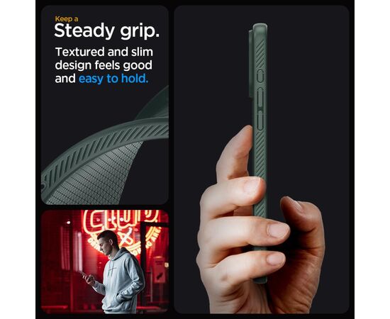 Чехол для мобильного телефона Spigen Apple iPhone 15 Pro Liquid Air Abyss Green (ACS06706), изображение 7 Чехол для мобильного телефона Spigen Apple iPhone 15 Pro Liquid Air Abyss Green (ACS06706), изображение 7