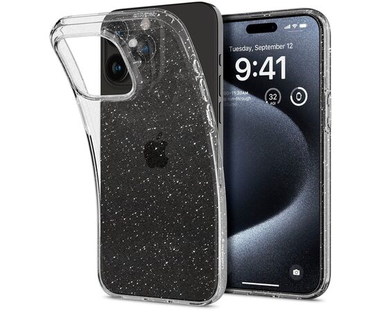 Чехол для мобильного телефона Spigen Apple iPhone 15 Pro Liquid Crystal Glitter Crystal Quartz (ACS06701), изображение 11 Чехол для мобильного телефона Spigen Apple iPhone 15 Pro Liquid Crystal Glitter Crystal Quartz (ACS06701), изображение 11