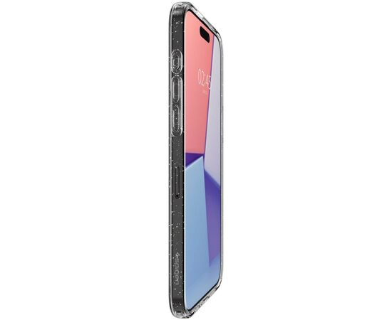 Чехол для мобильного телефона Spigen Apple iPhone 15 Pro Liquid Crystal Glitter Crystal Quartz (ACS06701), изображение 3 Чехол для мобильного телефона Spigen Apple iPhone 15 Pro Liquid Crystal Glitter Crystal Quartz (ACS06701), изображение 3