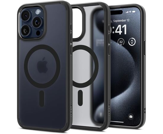 Чехол для мобильного телефона Spigen Apple iPhone 15 Pro Max Ultra Hybrid MagFit Frost Black (ACS06581), изображение 2 Чехол для мобильного телефона Spigen Apple iPhone 15 Pro Max Ultra Hybrid MagFit Frost Black (ACS06581), изображение 2