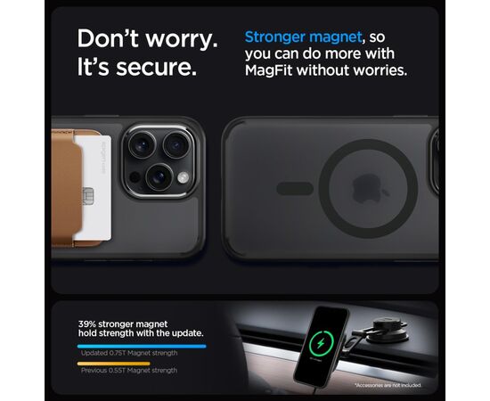 Чехол для мобильного телефона Spigen Apple iPhone 15 Pro Max Ultra Hybrid MagFit Frost Black (ACS06581), изображение 8 Чехол для мобильного телефона Spigen Apple iPhone 15 Pro Max Ultra Hybrid MagFit Frost Black (ACS06581), изображение 8