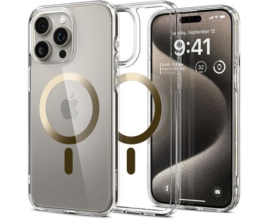 Чехол для мобильного телефона Spigen Apple iPhone 15 Pro Max Ultra Hybrid MagFit Gold (ACS06579), изображение 2 Чехол для мобильного телефона Spigen Apple iPhone 15 Pro Max Ultra Hybrid MagFit Gold (ACS06579), изображение 2