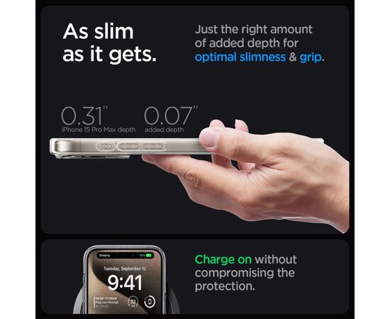 Чехол для мобильного телефона Spigen Apple iPhone 15 Pro Max Ultra Hybrid MagFit Gold (ACS06579), изображение 9 Чехол для мобильного телефона Spigen Apple iPhone 15 Pro Max Ultra Hybrid MagFit Gold (ACS06579), изображение 9