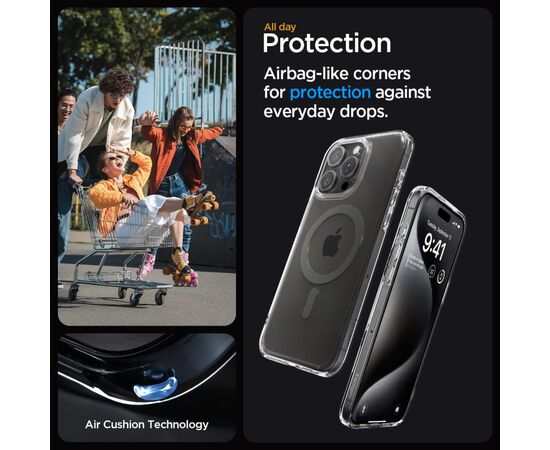 Чехол для мобильного телефона Spigen Apple iPhone 15 Pro Max Ultra Hybrid MagFit Graphite (ACS06577), изображение 7 Чехол для мобильного телефона Spigen Apple iPhone 15 Pro Max Ultra Hybrid MagFit Graphite (ACS06577), изображение 7