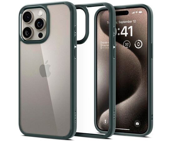 Чехол для мобильного телефона Spigen Apple iPhone 15 Pro Max Ultra Hybrid Abyss Green (ACS06574), изображение 2