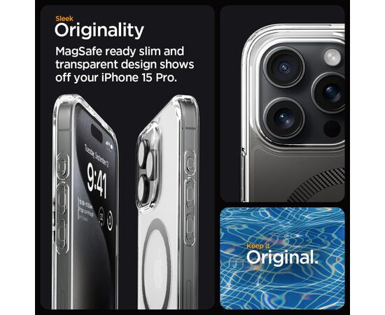 Чехол для мобильного телефона Spigen Apple iPhone 15 Pro Ultra Hybrid MagFit Carbon Fiber (ACS06717), изображение 5 Чехол для мобильного телефона Spigen Apple iPhone 15 Pro Ultra Hybrid MagFit Carbon Fiber (ACS06717), изображение 5