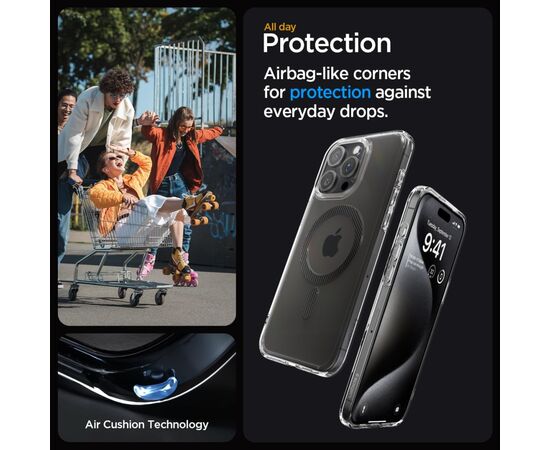 Чехол для мобильного телефона Spigen Apple iPhone 15 Pro Ultra Hybrid MagFit Carbon Fiber (ACS06717), изображение 6 Чехол для мобильного телефона Spigen Apple iPhone 15 Pro Ultra Hybrid MagFit Carbon Fiber (ACS06717), изображение 6