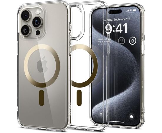 Чехол для мобильного телефона Spigen Apple iPhone 15 Pro Ultra Hybrid MagFit Gold (ACS06718), изображение 2