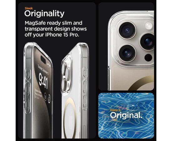 Чехол для мобильного телефона Spigen Apple iPhone 15 Pro Ultra Hybrid MagFit Gold (ACS06718), изображение 4