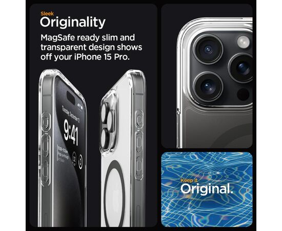 Чехол для мобильного телефона Spigen Apple iPhone 15 Pro Ultra Hybrid MagFit Graphite (ACS06716), изображение 5
