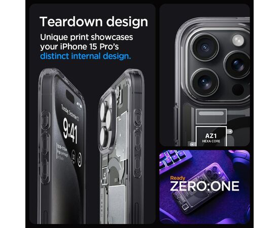 Чехол для мобильного телефона Spigen Apple iPhone 15 Pro Ultra Hybrid MagFit Zero One (ACS06721), изображение 5 Чехол для мобильного телефона Spigen Apple iPhone 15 Pro Ultra Hybrid MagFit Zero One (ACS06721), изображение 5