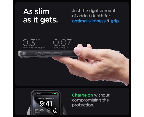 Чехол для мобильного телефона Spigen Apple iPhone 15 Pro Ultra Hybrid MagFit Zero One (ACS06721), изображение 8 Чехол для мобильного телефона Spigen Apple iPhone 15 Pro Ultra Hybrid MagFit Zero One (ACS06721), изображение 8