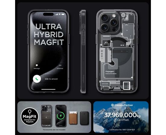 Чехол для мобильного телефона Spigen Apple iPhone 15 Pro Ultra Hybrid MagFit Zero One (ACS06721), изображение 9 Чехол для мобильного телефона Spigen Apple iPhone 15 Pro Ultra Hybrid MagFit Zero One (ACS06721), изображение 9