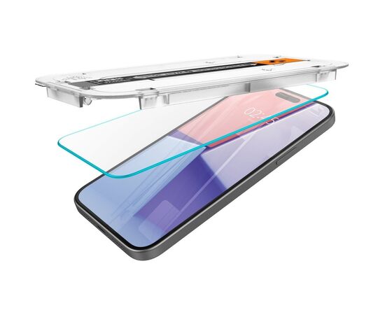 Стекло защитное Spigen Apple iPhone 15 EZ FIT tR(2 Pack) (AGL06903), изображение 4 Стекло защитное Spigen Apple iPhone 15 EZ FIT tR(2 Pack) (AGL06903), изображение 4