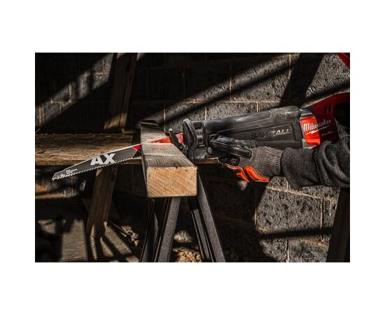 Полотно Milwaukee для сабельной пилы, AX CARBIDE 150мм, шаг 5мм, 5шт, древесина с гвоздями (48005521), изображение 3 Полотно Milwaukee для сабельной пилы, AX CARBIDE 150мм, шаг 5мм, 5шт, древесина с гвоздями (48005521), изображение 3