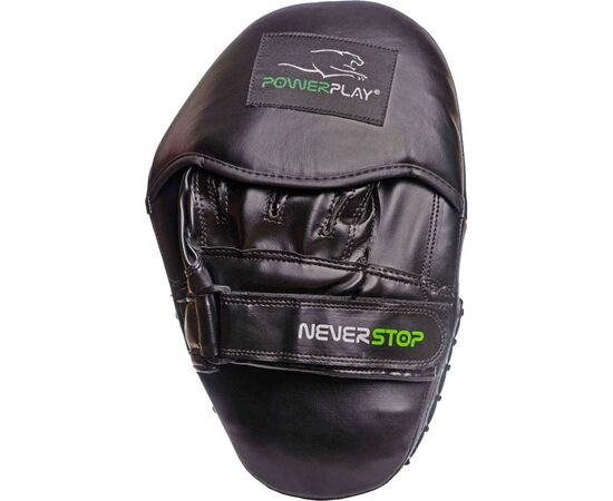 Лапы боксерские PowerPlay 3051 PU Black/Green (PP_3051_Green), изображение 2 Лапы боксерские PowerPlay 3051 PU Black/Green (PP_3051_Green), изображение 2