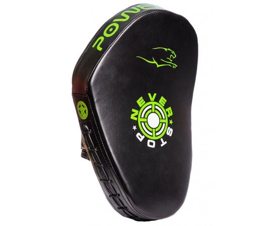 Лапы боксерские PowerPlay 3051 PU Black/Green (PP_3051_Green), изображение 4 Лапы боксерские PowerPlay 3051 PU Black/Green (PP_3051_Green), изображение 4