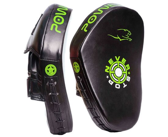 Лапы боксерские PowerPlay 3051 PU Black/Green (PP_3051_Green)