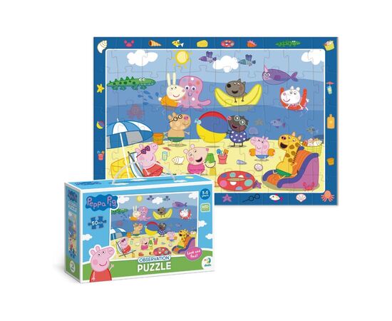 Пазл DoDo обсервационный на 50 элементов Peppa Pig. Летние каникулы (200473), изображение 3 Пазл DoDo обсервационный на 50 элементов Peppa Pig. Летние каникулы (200473), изображение 3