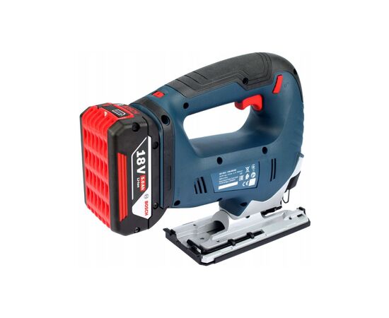 Электролобзик Bosch GST 185-LI, 18В, 4Ач, 0-3500 об/мин, ход 26мм, кейс (0.601.5B3.023), изображение 5 Электролобзик Bosch GST 185-LI, 18В, 4Ач, 0-3500 об/мин, ход 26мм, кейс (0.601.5B3.023), изображение 5