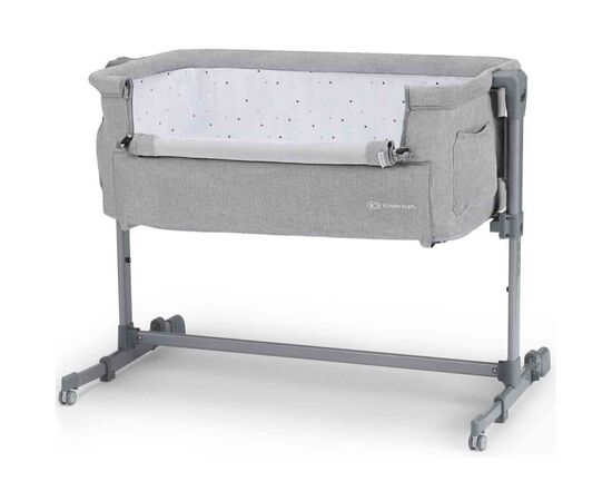 Ліжечко Kinderkraft приставная кроватка-люлька Neste Up Grey Light Melange (5902533915279), зображення 2 Ліжечко Kinderkraft приставная кроватка-люлька Neste Up Grey Light Melange (5902533915279), зображення 2