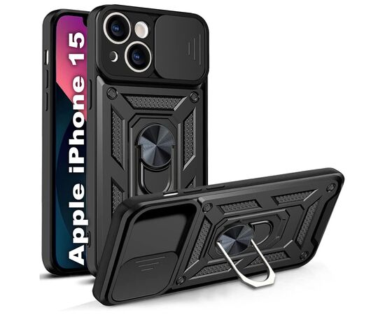 Чохол до мобільного телефона BeCover Military Apple iPhone 15 Black (709952)