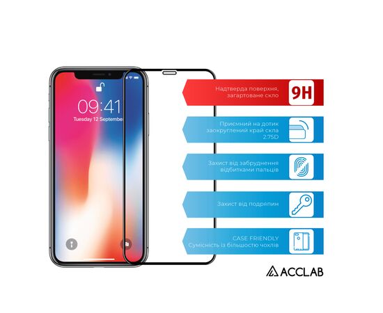 Скло захисне ACCLAB Full Glue ESD Apple Iphone X/XS/11 Pro (1283126532139), зображення 2 Скло захисне ACCLAB Full Glue ESD Apple Iphone X/XS/11 Pro (1283126532139), зображення 2