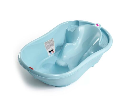 Ванночка Ok Baby с анатомической горкой и термодатчиком (голубой) (38231500)