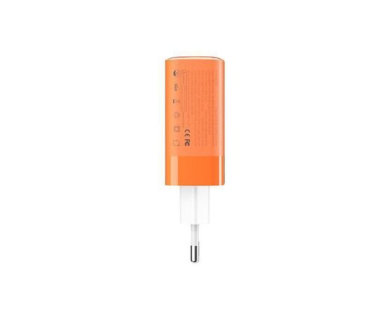 Зарядное устройство Proda AZEADA Seagulls AZ-19 GaN5 65W USB-A (QC4.0) USB-C (PD3.0) orange (AZ-19-OR), изображение 3 Зарядное устройство Proda AZEADA Seagulls AZ-19 GaN5 65W USB-A (QC4.0) USB-C (PD3.0) orange (AZ-19-OR), изображение 3