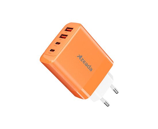 Зарядное устройство Proda AZEADA Seagulls AZ-19 GaN5 65W USB-A (QC4.0) USB-C (PD3.0) orange (AZ-19-OR)