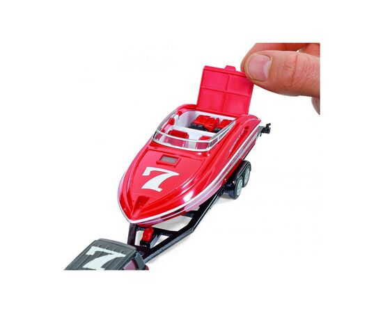 Спецтехника Siku Автомобиль на прицепе с моторной лодкой (6460632), изображение 3