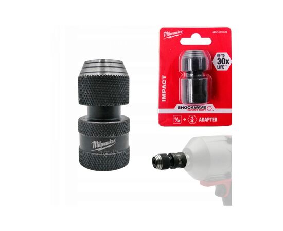Адаптер для инструмента Milwaukee з 1/2" на 1/4" (4932471828), изображение 4 Адаптер для инструмента Milwaukee з 1/2" на 1/4" (4932471828), изображение 4