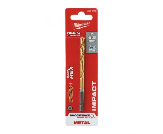Свердло Milwaukee по металу RedHEX HSS-G TiN, 6,5 мм (48894715), зображення 3