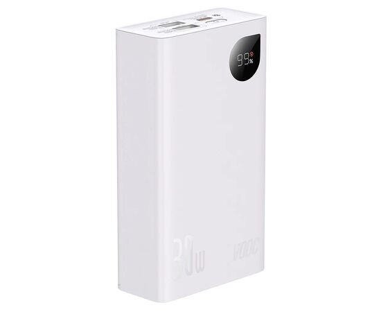 Батарея универсальная Baseus Adaman 2 20000mAh 30W, PD, QC, White (PPAD050002), изображение 3 Батарея универсальная Baseus Adaman 2 20000mAh 30W, PD, QC, White (PPAD050002), изображение 3