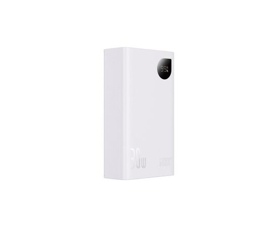 Батарея универсальная Baseus Adaman 2 20000mAh 30W, PD, QC, White (PPAD050002), изображение 4 Батарея универсальная Baseus Adaman 2 20000mAh 30W, PD, QC, White (PPAD050002), изображение 4