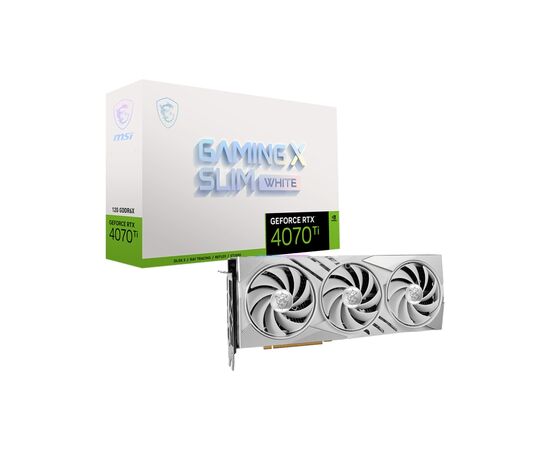 Відеокарта MSI GeForce RTX4070Ti 12Gb GAMING X SLIM WHITE (RTX 4070 Ti GAMING X SLIM WHITE 12G)