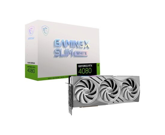 Видеокарта MSI GeForce RTX4080 16Gb GAMING X SLIM WHITE (RTX 4080 16GB GAMING X SLIM WHITE)