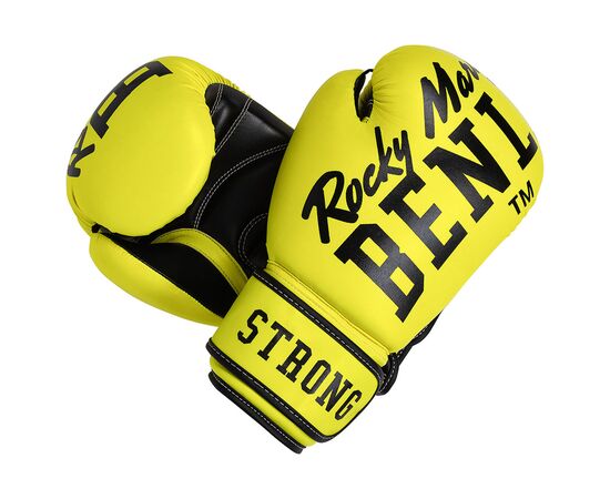 Боксерские перчатки Benlee Chunky B PU-шкіра 8oz Жовті (199261 (Neon yellow) 8 oz.)