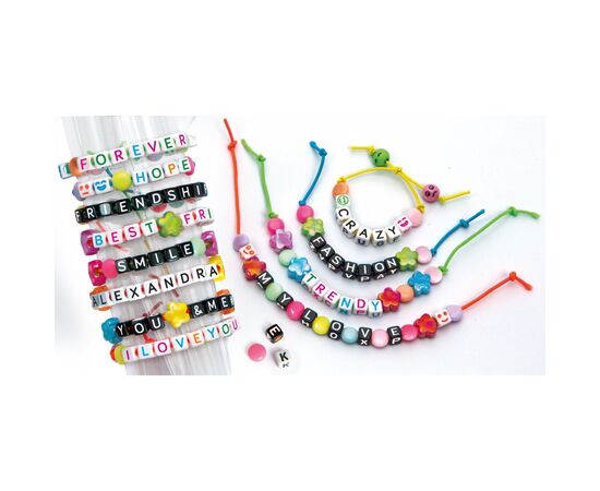 Набор для творчества Clementoni Message Bracelets, серия Crazy Chic (18634), изображение 2 Набор для творчества Clementoni Message Bracelets, серия Crazy Chic (18634), изображение 2