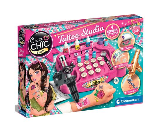 Набор для творчества Clementoni Tattoo Studio, серия Crazy Chic (18602)