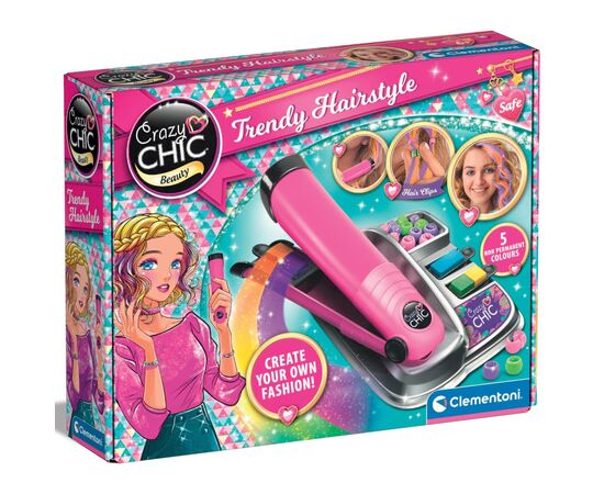 Набор для творчества Clementoni Trendy Hairstyle, серия Crazy Chic (18750), изображение 3