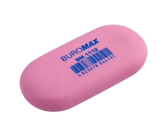 Ластик Buromax овальная, 49x23x9 мм синт.каучук, ассорти цветов (BM.1112), изображение 2 Ластик Buromax овальная, 49x23x9 мм синт.каучук, ассорти цветов (BM.1112), изображение 2