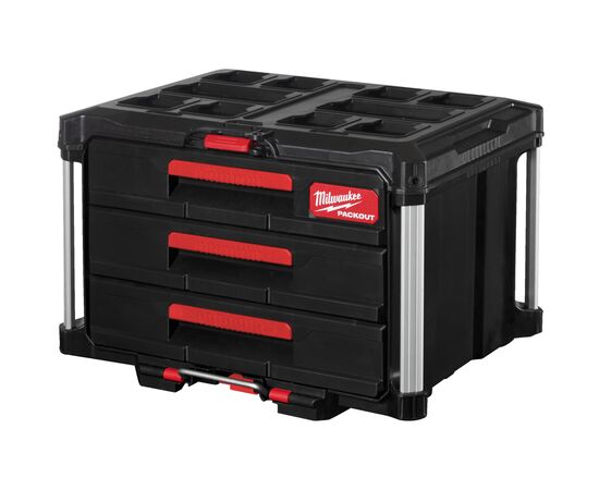 Ящик для инструментов Milwaukee PACKOUT с 3-мя выдвижными отсеками (4932472130), изображение 2 Ящик для инструментов Milwaukee PACKOUT с 3-мя выдвижными отсеками (4932472130), изображение 2