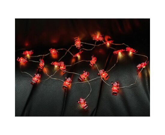 Гирлянда Chomik Санта струна, 2,2 м, 20 LED теплый белый, 2АА (5900779854178), изображение 4 Гирлянда Chomik Санта струна, 2,2 м, 20 LED теплый белый, 2АА (5900779854178), изображение 4