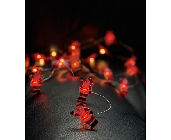 Гирлянда Chomik Санта струна, 2,2 м, 20 LED теплый белый, 2АА (5900779854178), изображение 5 Гирлянда Chomik Санта струна, 2,2 м, 20 LED теплый белый, 2АА (5900779854178), изображение 5