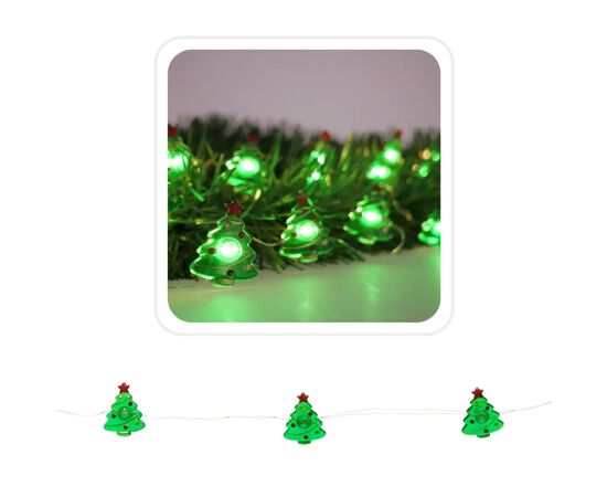 Гирлянда Chomik Елка струна 2,2м, 20 LED теплый белый, 2АА (5900779854192), изображение 3 Гирлянда Chomik Елка струна 2,2м, 20 LED теплый белый, 2АА (5900779854192), изображение 3