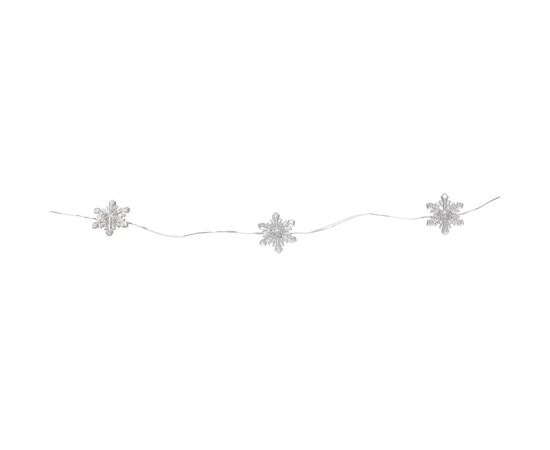 Гирлянда Chomik Снежинки струна 2,2м, 20 LED теплый белый, 2АА (5900779854208)